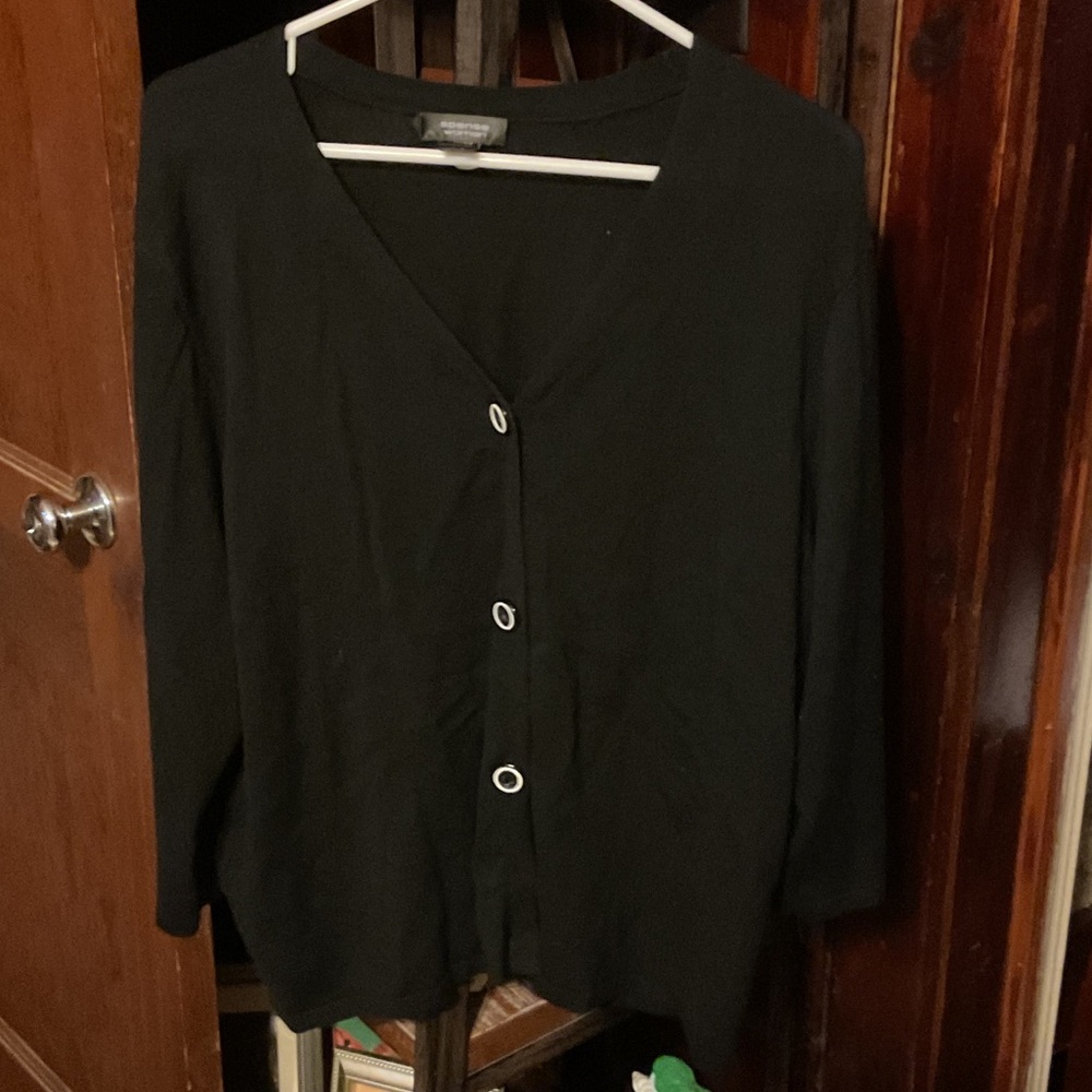 Spense Black Silk Blend Sweater